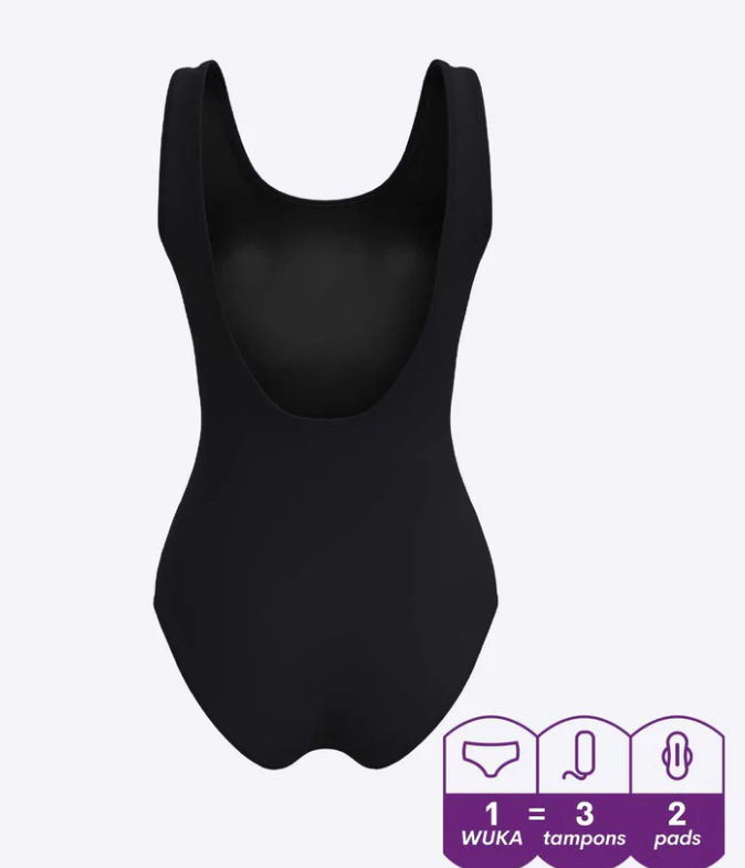 DUMMY - WUKA Traje de Baño BackFree  flujo medio Negro - XS